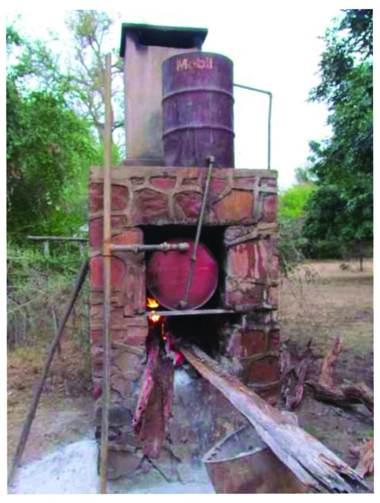 hot water heater outdoors